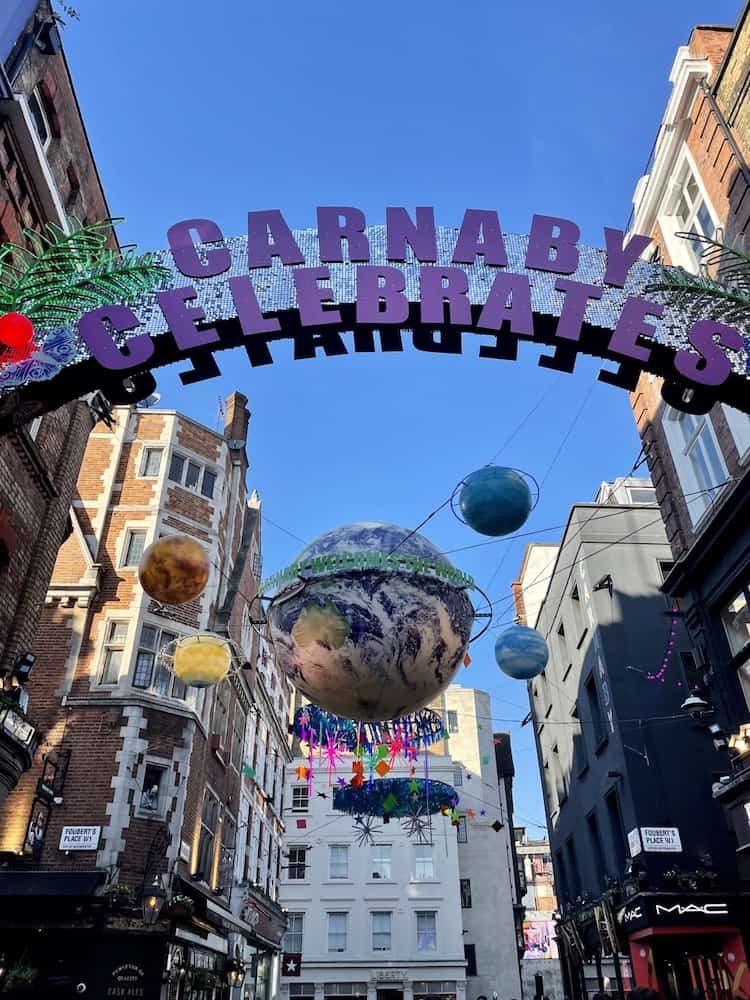 Carnaby Street Christmas Lights Instagrammable Place London