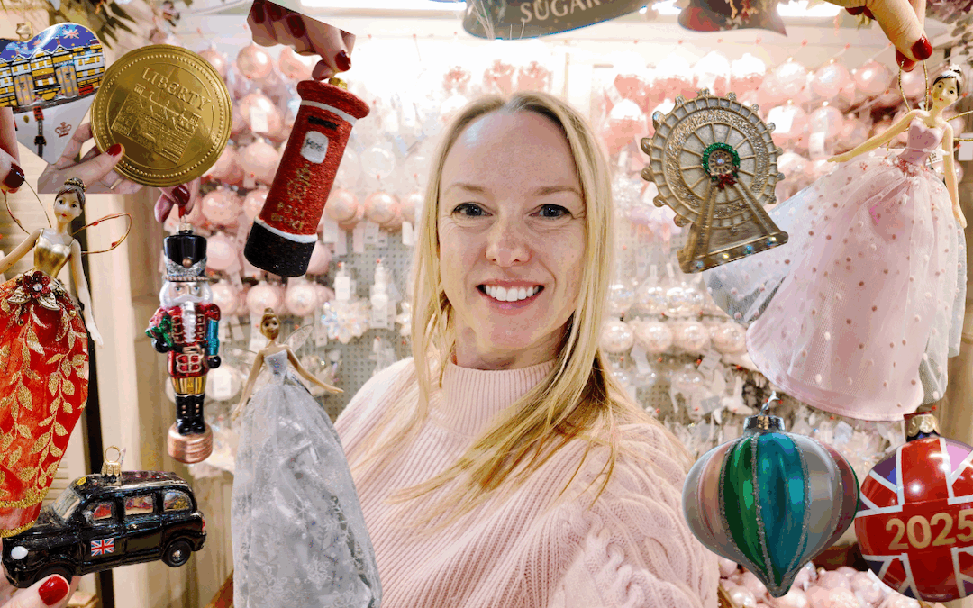 Inside Liberty London at Christmas